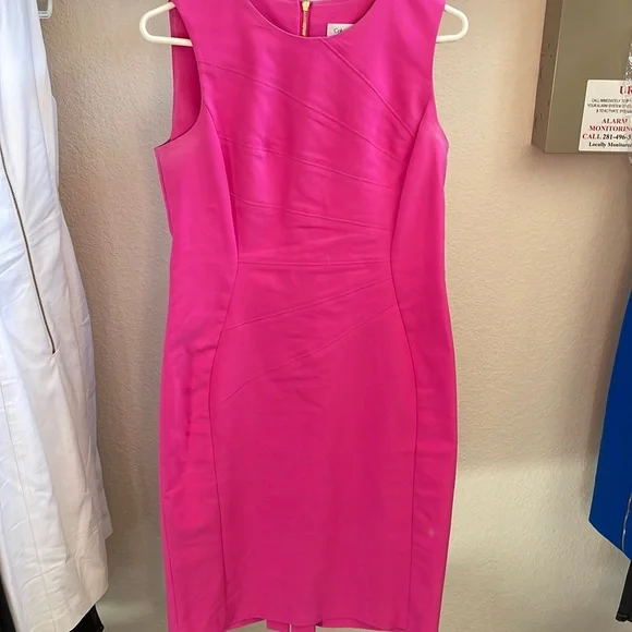 strapless open back dress Women's Calvin Klein pink swimsuit dress main image 1